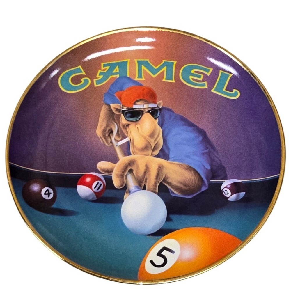 Vintage 1995 Joe Camel Collector Plate Limited Edition Pool Billiards 8 Inch